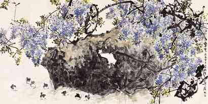 李攸孙 庚辰（2000）年作 花鸟 镜心